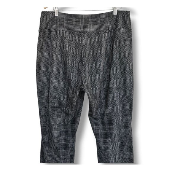 Nine West Pants Size XXL Black White Plaid Pull On Elastic Waist Leggings - Picture 5 of 7